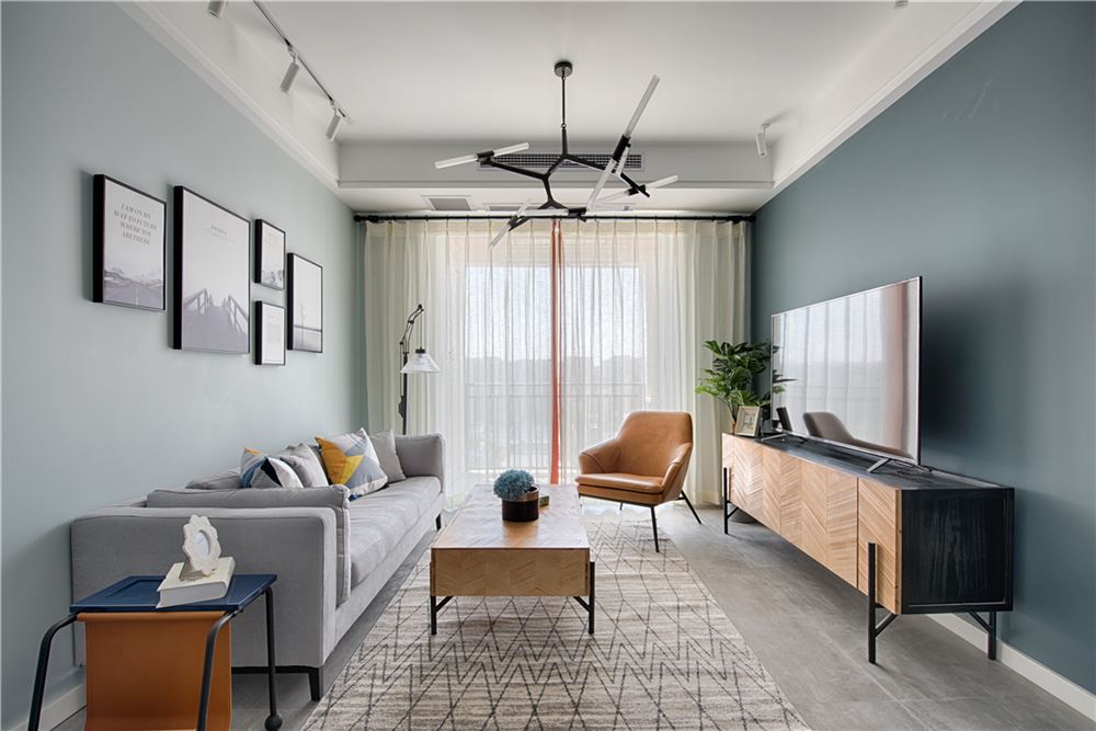 廣州市美林海岸花園北歐風格三居室裝修案例