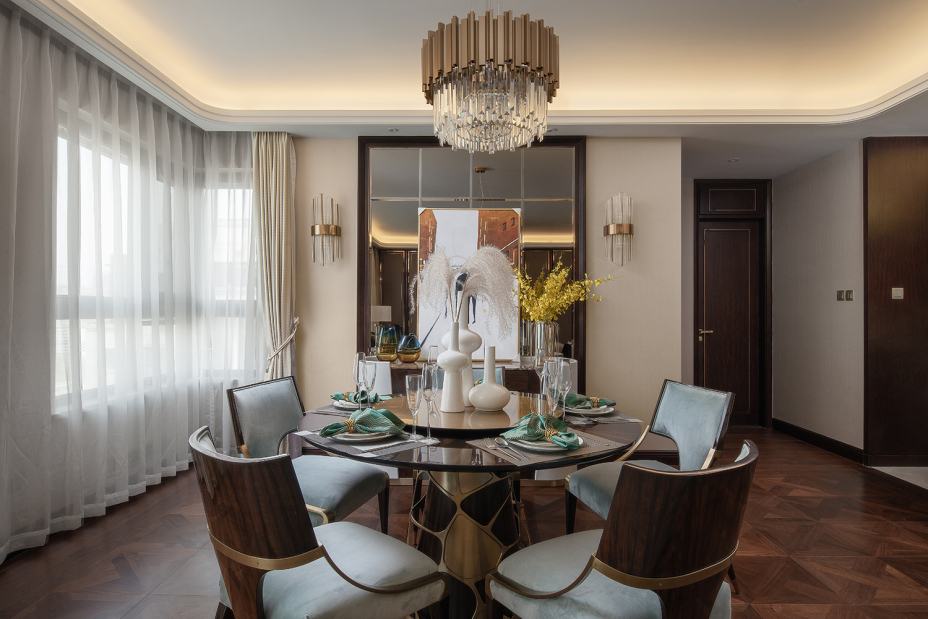 輕奢風(fēng)格家裝設(shè)計(jì)室內(nèi)裝修效果圖-餐廳 輕奢風(fēng)格家裝設(shè)計(jì)室內(nèi)裝修效果圖-餐廳