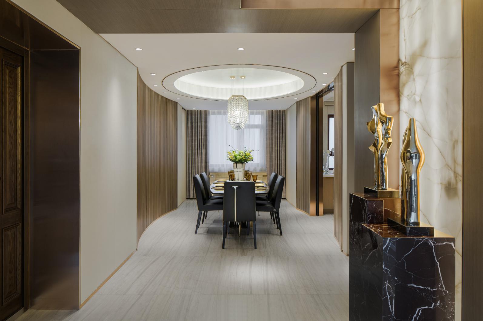 歐式輕奢風(fēng)格室內(nèi)設(shè)計(jì)家裝案例-餐廳 歐式輕奢風(fēng)格室內(nèi)設(shè)計(jì)家裝案例-餐廳