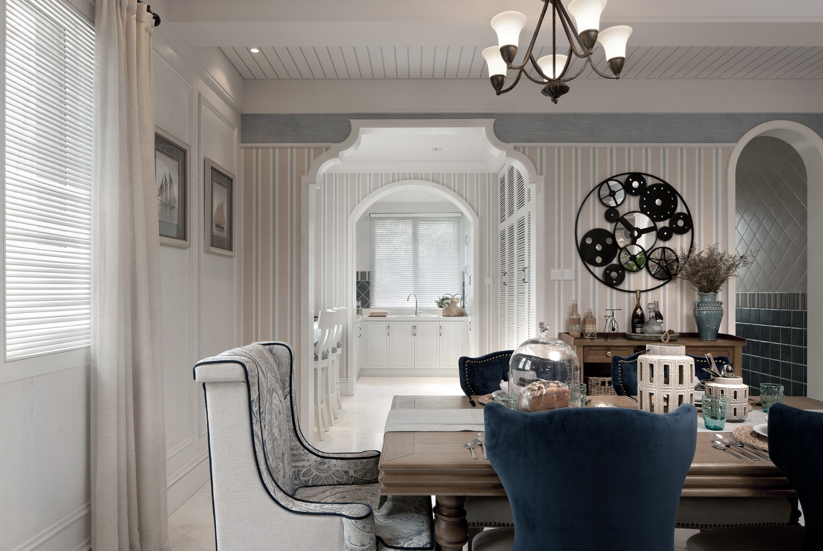 裝修公司地中海風(fēng)格室內(nèi)裝修效果圖-餐桌 裝修公司地中海風(fēng)格室內(nèi)裝修效果圖-餐桌