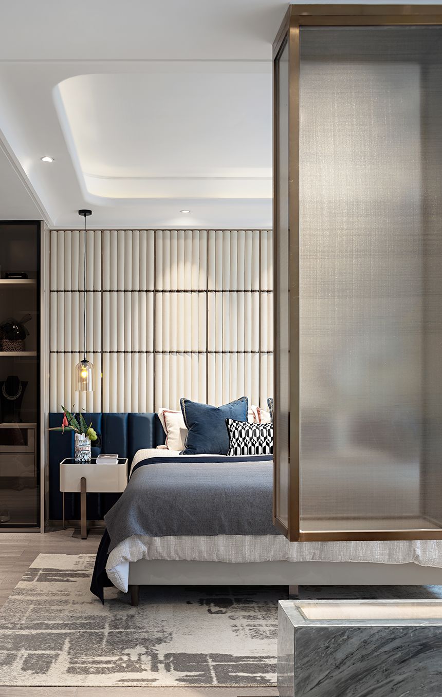 都市輕奢風格室內(nèi)裝修-主臥