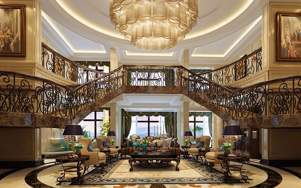 佛山市保利雲(yún)上歐式風(fēng)格別墅裝修案例