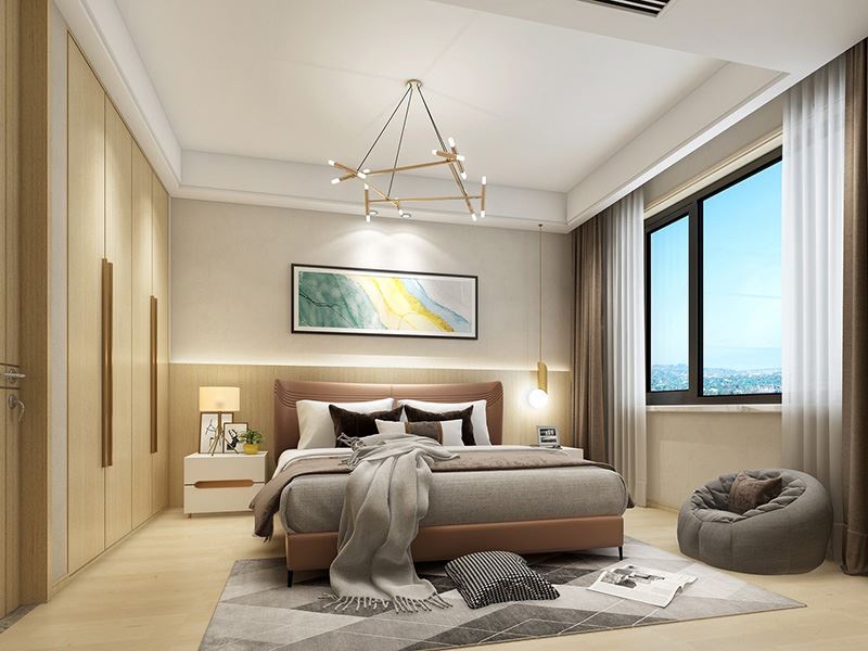 常州市新城桃李郡現(xiàn)代簡約風格三居室裝修案例