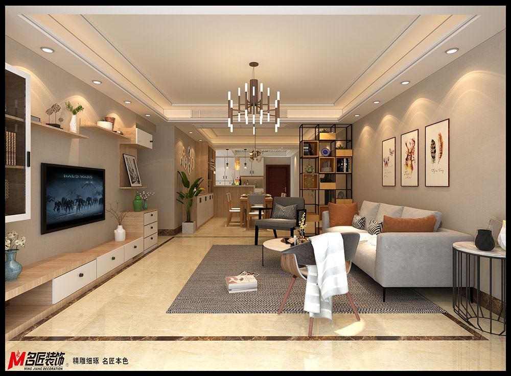 茂名市粵西明珠現(xiàn)代簡約風(fēng)格二居室裝修案例