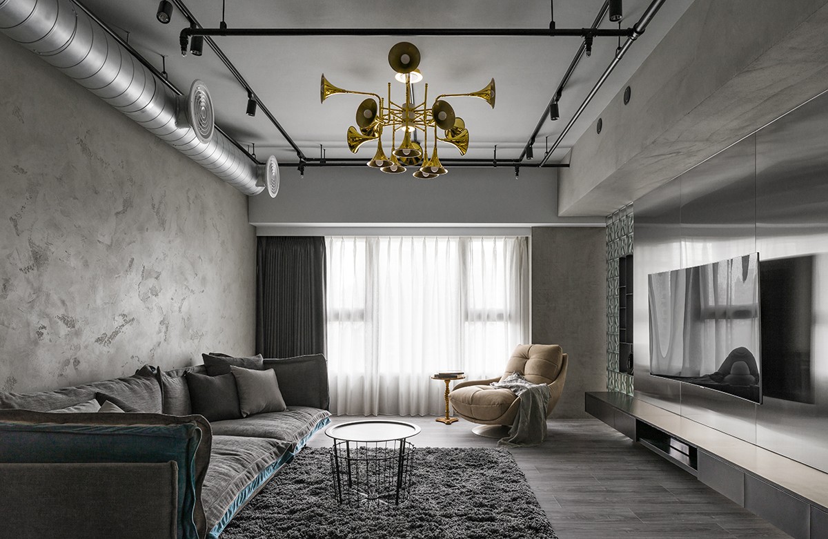 工業(yè)風(fēng)風(fēng)格家裝設(shè)計室內(nèi)裝修效果圖-客廳 工業(yè)風(fēng)風(fēng)格家裝設(shè)計室內(nèi)裝修效果圖-客廳