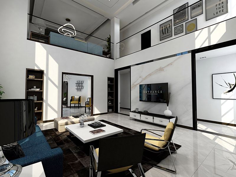 曲靖市田源小區(qū)歐式風格別墅裝修案例