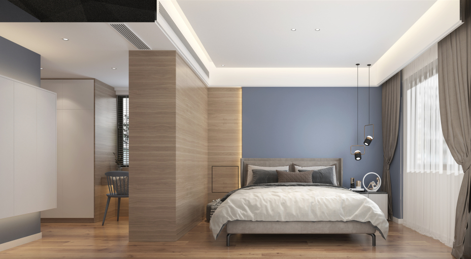 現(xiàn)代簡約風格室內(nèi)家裝案例效果圖-臥室 現(xiàn)代簡約風格室內(nèi)家裝案例效果圖-臥室