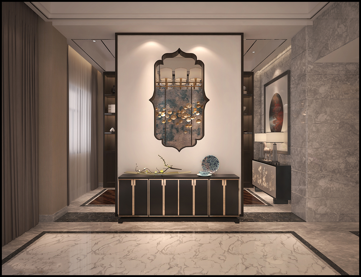 嘉興市東方甸園現(xiàn)代風(fēng)格三居室裝修案例