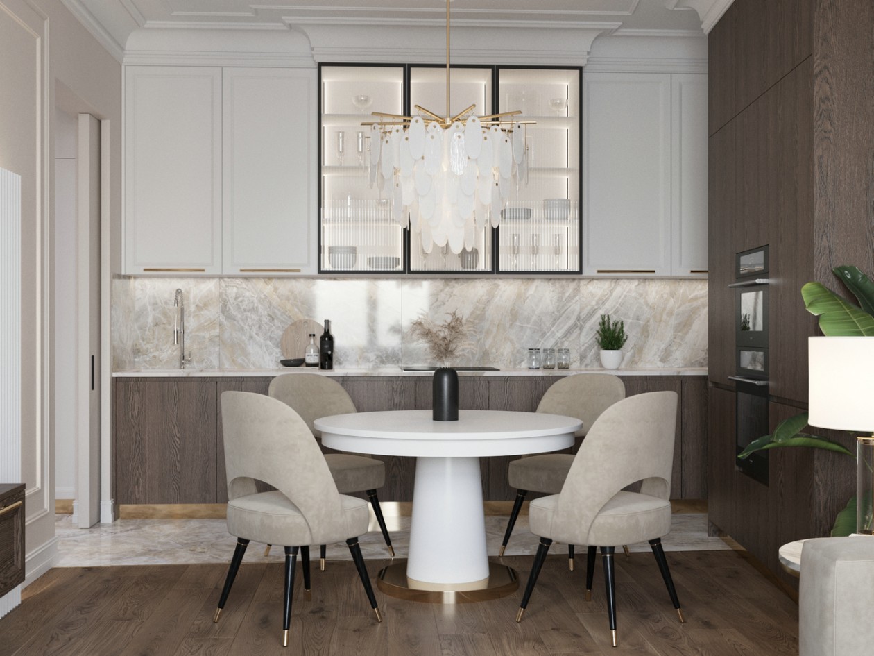 簡(jiǎn)歐輕奢風(fēng)格家裝設(shè)計(jì)室內(nèi)裝修效果圖-餐廳 簡(jiǎn)歐輕奢風(fēng)格家裝設(shè)計(jì)室內(nèi)裝修效果圖-餐廳