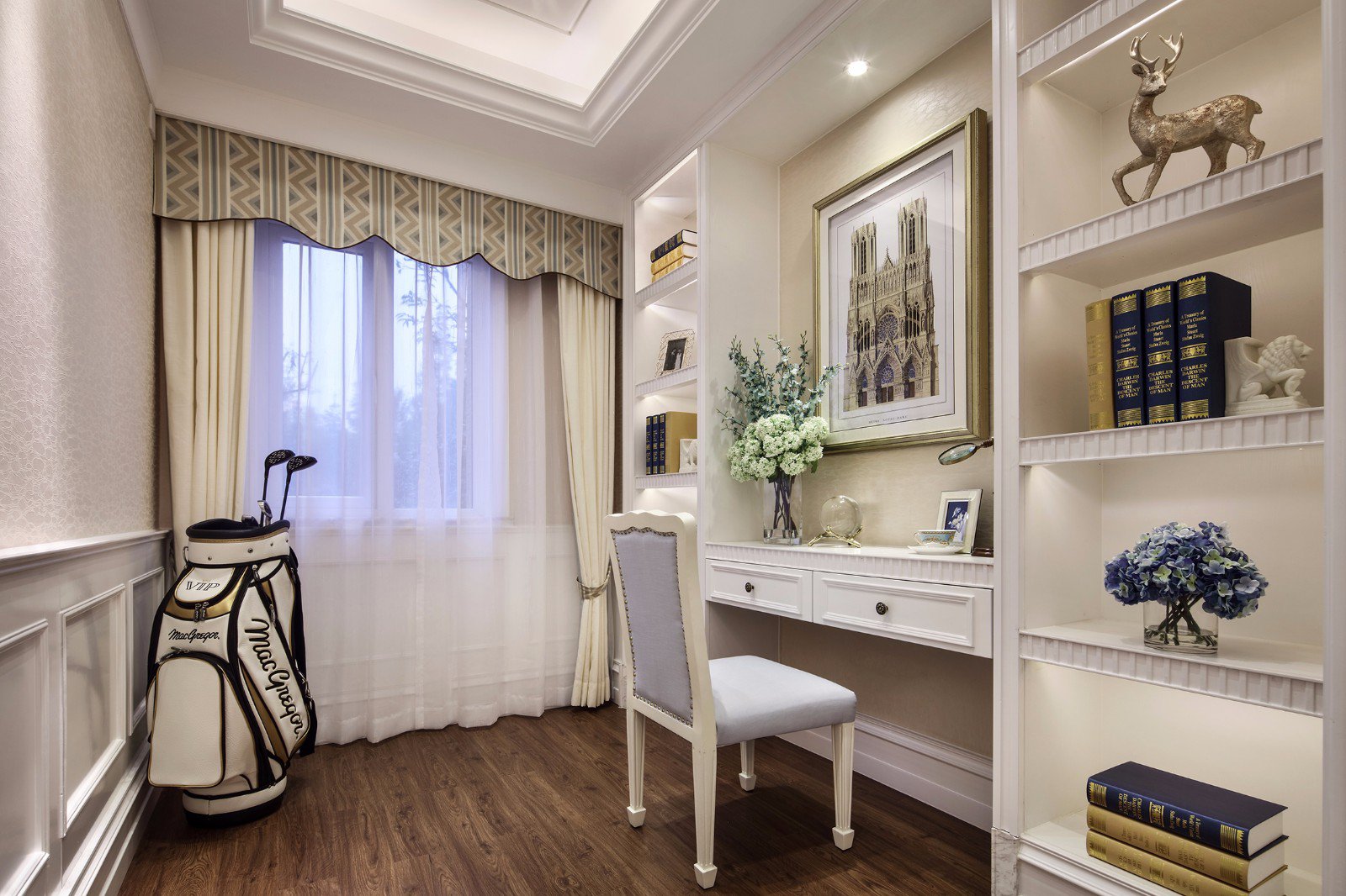 裝修案例歐式風格室內(nèi)裝修效果圖-書房 裝修案例歐式風格室內(nèi)裝修效果圖-書房