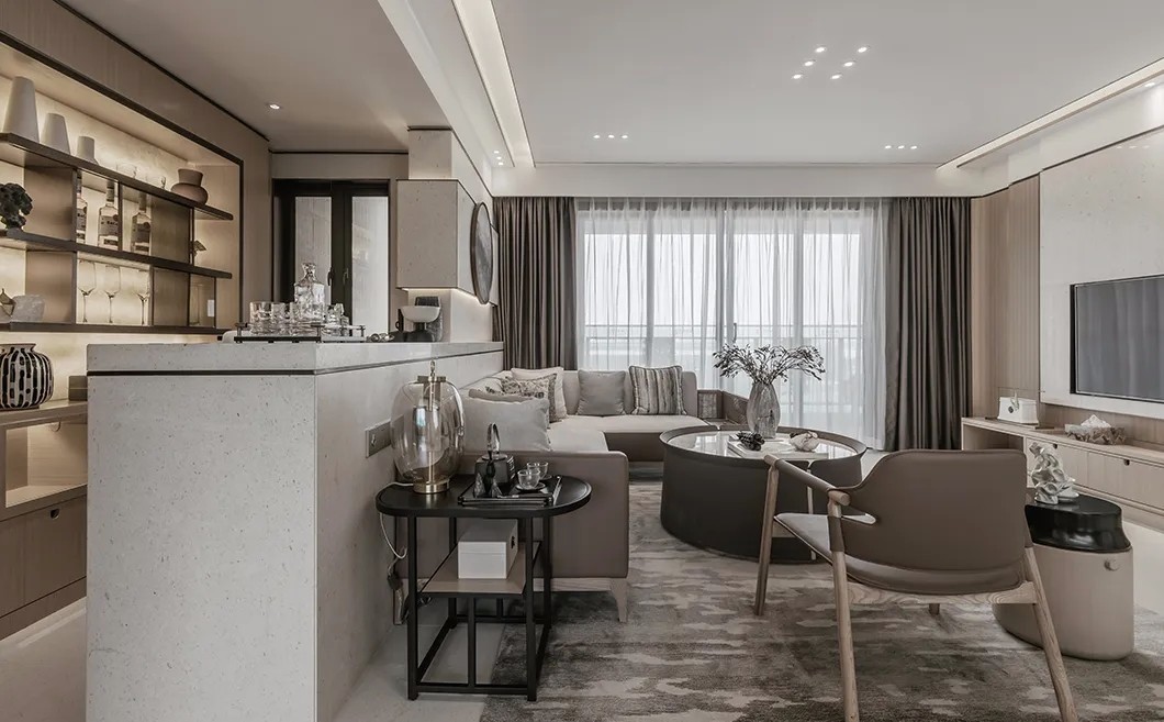 新中式風(fēng)格家裝設(shè)計室內(nèi)裝修效果圖-客廳島臺 新中式風(fēng)格家裝設(shè)計室內(nèi)裝修效果圖-客廳島臺