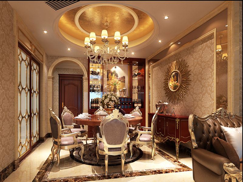 佛山市越秀御湖臺(tái)新古典風(fēng)格三居室裝修案例