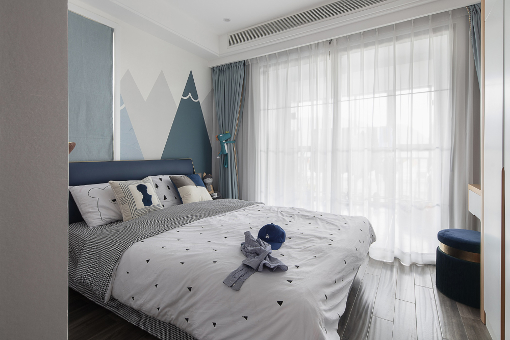 北歐莫蘭迪風格室內(nèi)設計家裝案例-次臥 北歐莫蘭迪風格室內(nèi)設計家裝案例-次臥