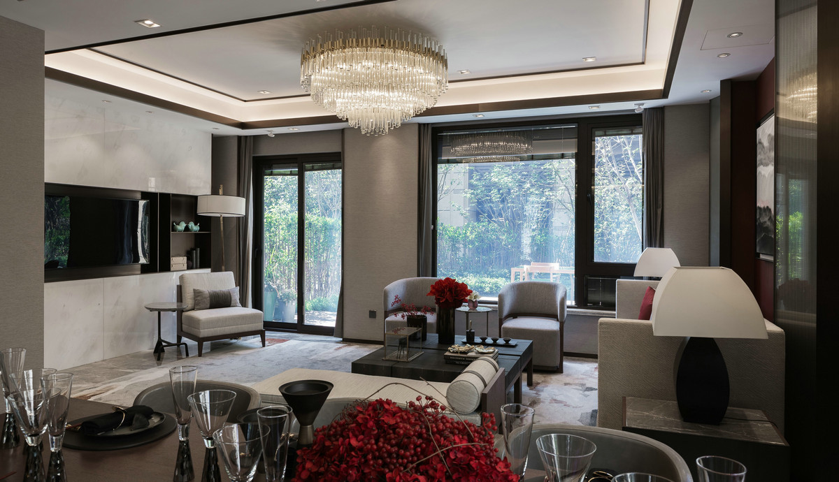 新中式風(fēng)格別墅室內(nèi)設(shè)計家裝案例-客廳 新中式風(fēng)格別墅室內(nèi)設(shè)計家裝案例-客廳