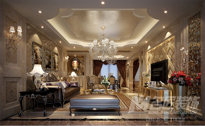 佛山市碧桂園智慧慢城歐式風(fēng)格三居室裝修案例