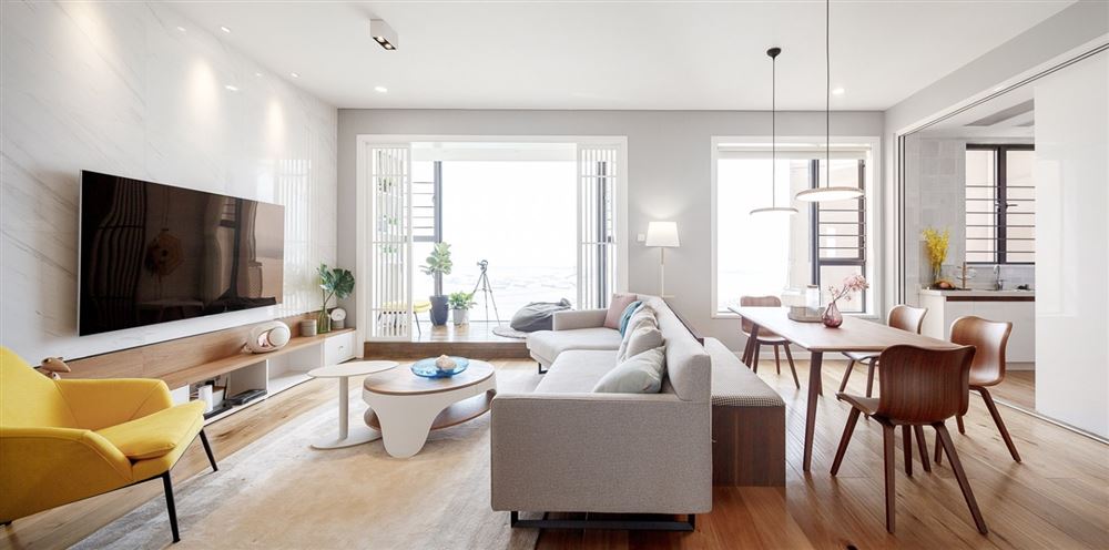 江門市世茂碧海銀湖北歐風格三居室裝修案例