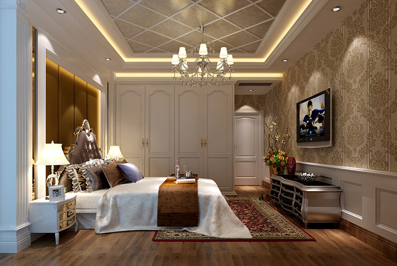 黃岐長信御景峰四居186平米歐式風(fēng)格室內(nèi)裝修案例-主臥 黃岐長信御景峰四居186平米歐式風(fēng)格室內(nèi)裝修案例-主臥