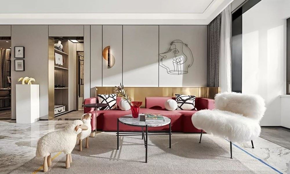 江門市美的公園天下輕奢風(fēng)格三居室裝修案例