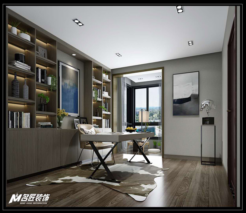 萬科金域華庭暉景閣復(fù)式210平米北歐風(fēng)格裝修案例-書房 萬科金域華庭暉景閣復(fù)式210平米北歐風(fēng)格裝修案例-書房
