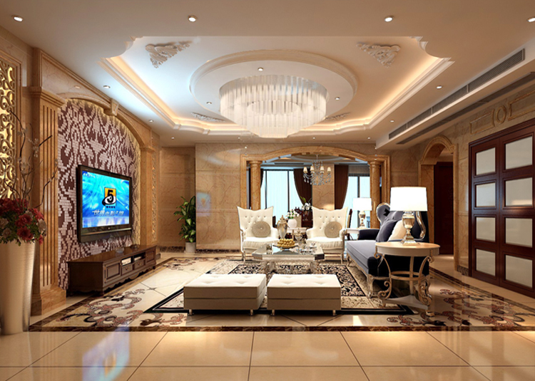 歐式風(fēng)格室內(nèi)裝修設(shè)計效果圖-萬科金域藍灣四居192平米-室內(nèi)客廳裝修設(shè)計 歐式風(fēng)格室內(nèi)裝修設(shè)計效果圖-萬科金域藍灣四居192平米-室內(nèi)客廳裝修設(shè)計