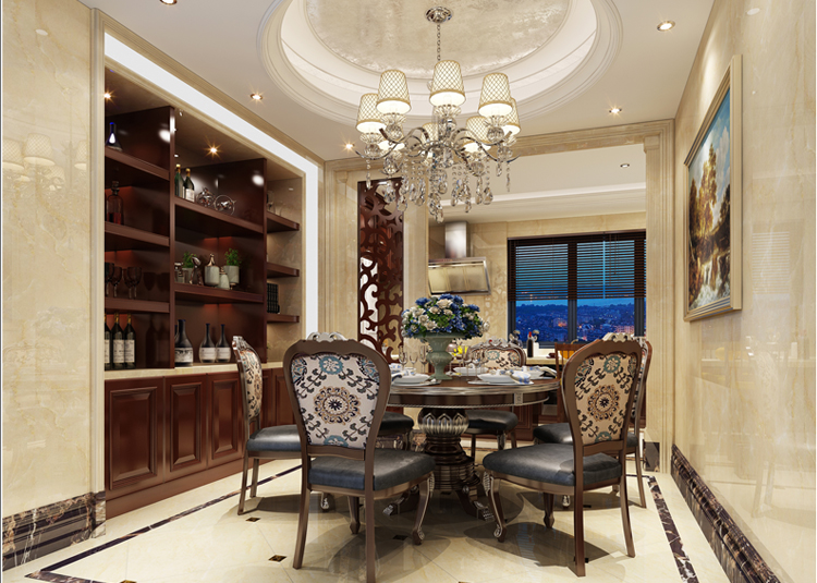 嘉興市金科旭輝公元城市歐式風(fēng)格五居室裝修案例