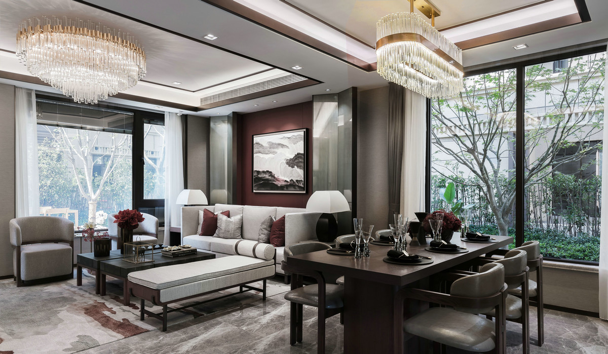 新中式風(fēng)格別墅室內(nèi)設(shè)計家裝案例-客廳 新中式風(fēng)格別墅室內(nèi)設(shè)計家裝案例-客廳