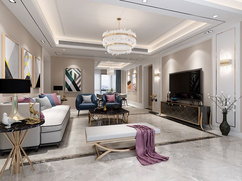 泰州市百合苑現(xiàn)代簡(jiǎn)約風(fēng)格三居室裝修案例