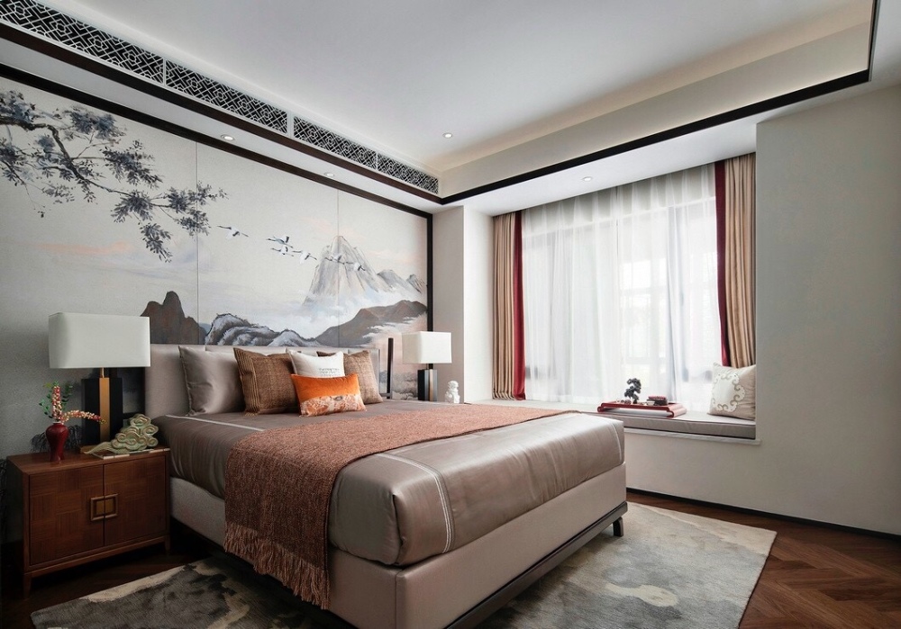 新中式風格室內(nèi)設計家裝案例-臥室 新中式風格室內(nèi)設計家裝案例-臥室