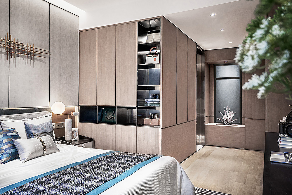 輕奢風格室內(nèi)裝修效果圖-江南萬達廣場三居158平米-臥室 輕奢風格室內(nèi)裝修效果圖-江南萬達廣場三居158平米-臥室