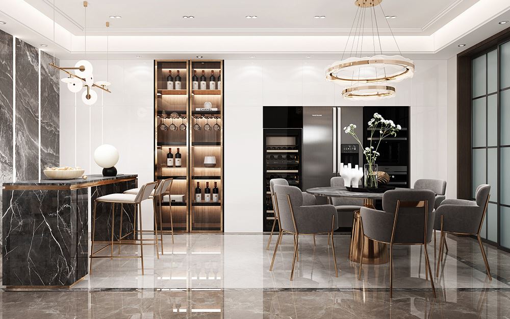 佛山市雅居樂·江畔明珠現(xiàn)代簡約風(fēng)格三居室裝修案例