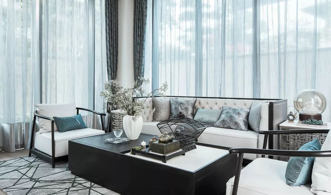 新中式風格家裝設計室內(nèi)裝修效果圖-客廳 新中式風格家裝設計室內(nèi)裝修效果圖-客廳