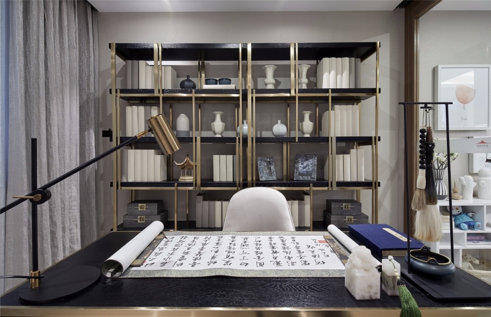 北歐輕奢風(fēng)格室內(nèi)設(shè)計(jì)家裝案例-書房 北歐輕奢風(fēng)格室內(nèi)設(shè)計(jì)家裝案例-書房