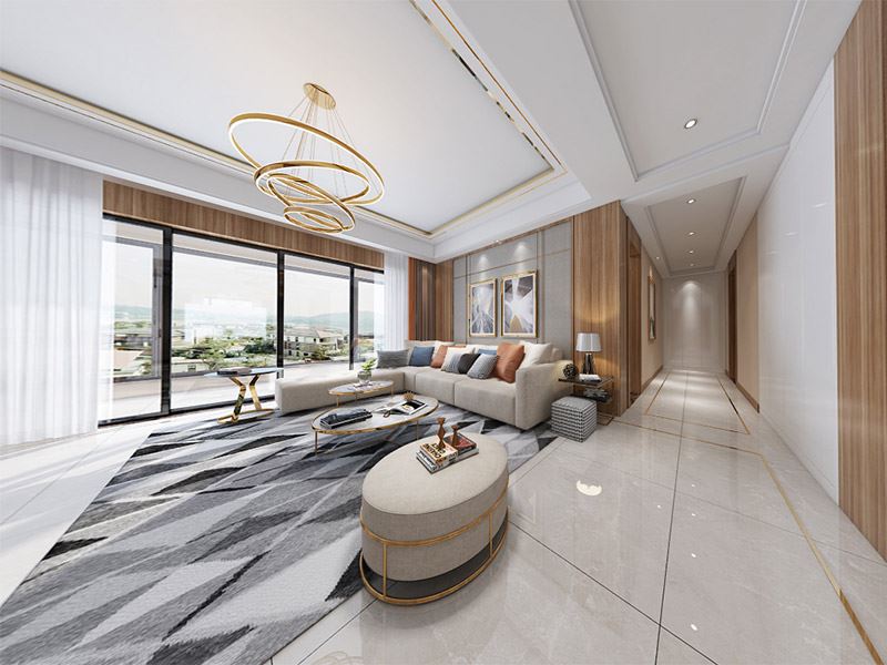 泰州市長江玫瑰園別墅小區(qū)現代簡約風格平層裝修案例