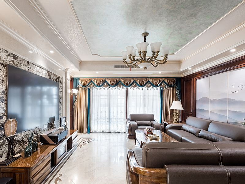 常州市新城桃李郡歐式風格四居室裝修案例