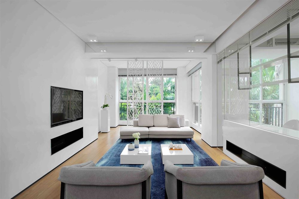 佛山市綠城桂語(yǔ)映月現(xiàn)代簡(jiǎn)約風(fēng)格三居室裝修案例