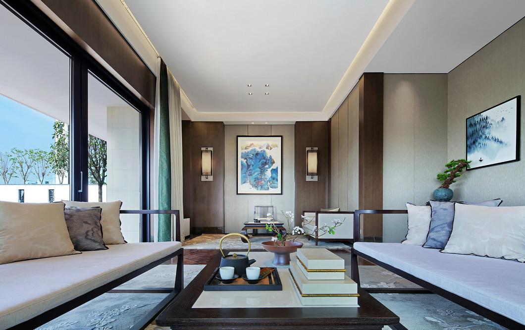 新中式風(fēng)格室內(nèi)設(shè)計(jì)家裝案例-客廳 新中式風(fēng)格室內(nèi)設(shè)計(jì)家裝案例-客廳