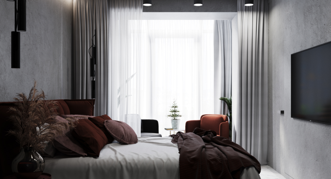裝修案例高級灰混搭風格室內裝修效果圖-臥室 裝修案例高級灰混搭風格室內裝修效果圖-臥室