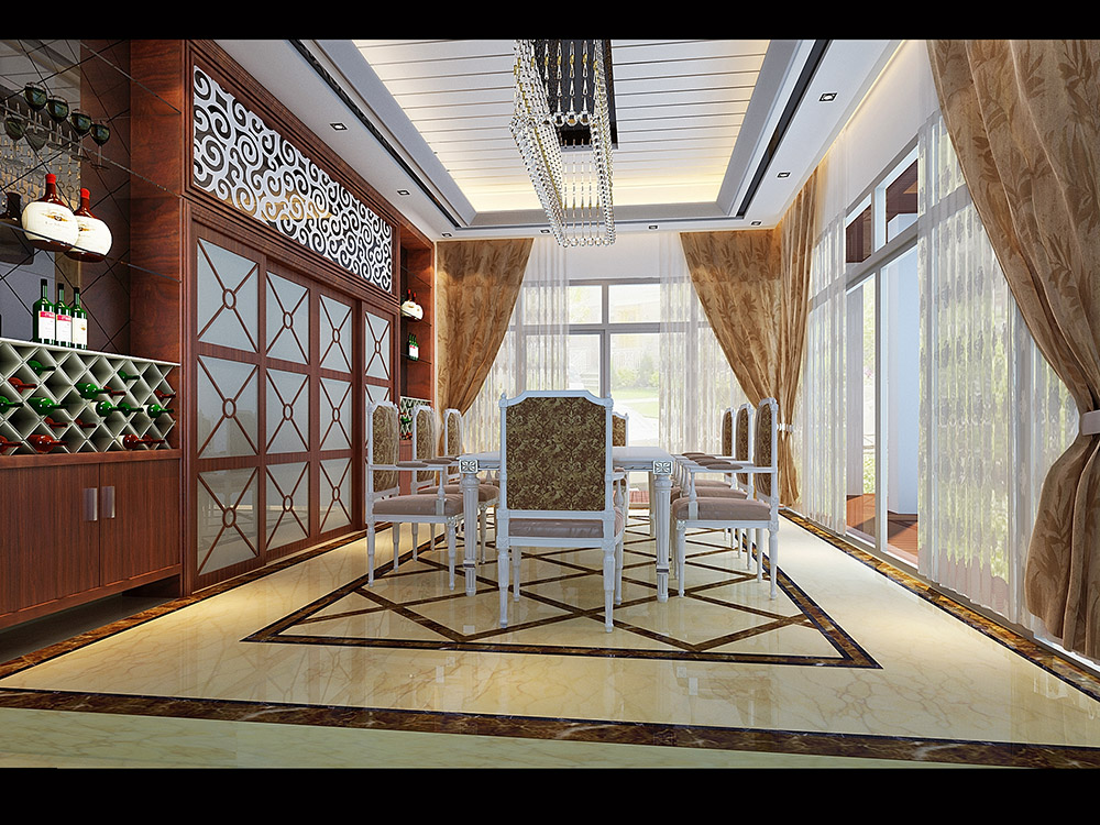 輕奢風(fēng)格別墅裝修效果圖-東逸灣別墅290平米-餐廳 輕奢風(fēng)格別墅裝修效果圖-東逸灣別墅290平米-餐廳