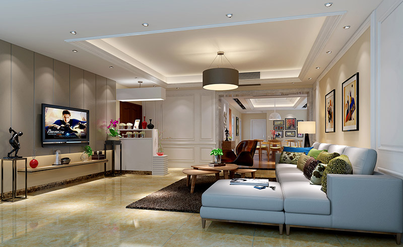 珠江半島花園四居215平米現(xiàn)代簡(jiǎn)約風(fēng)格室內(nèi)裝修案例-客廳 珠江半島花園四居215平米現(xiàn)代簡(jiǎn)約風(fēng)格室內(nèi)裝修案例-客廳