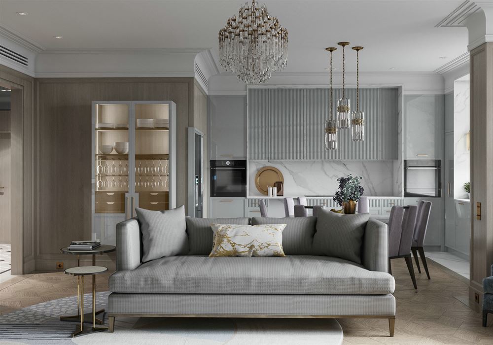 佛山市金科城歐式風(fēng)格四居室裝修案例