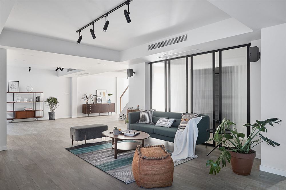 南寧市賓陽縣圖書館單位房北歐風(fēng)格別墅裝修案例