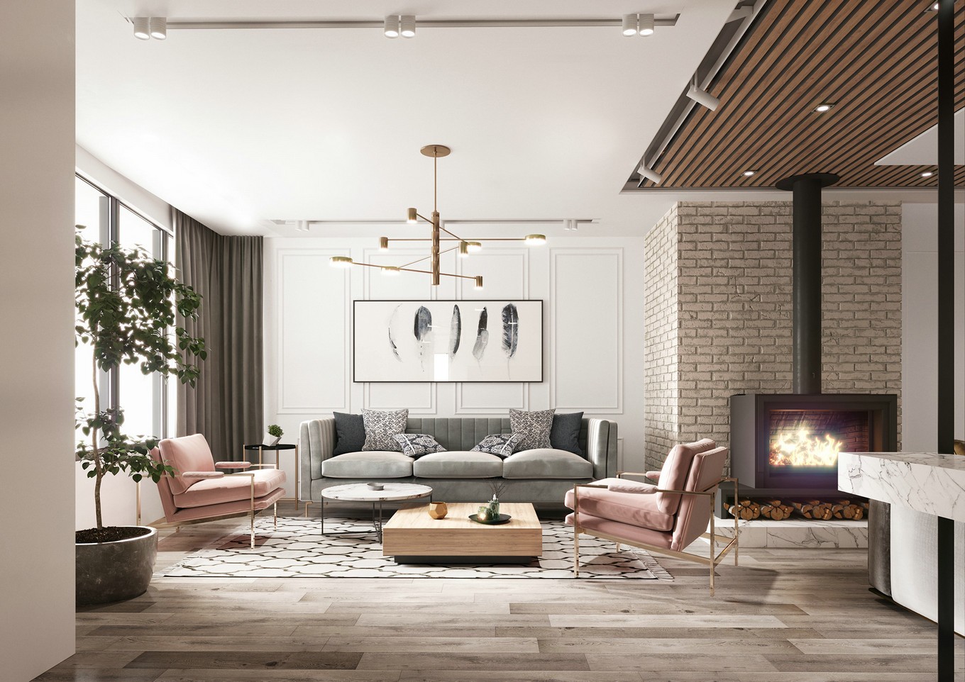 佛山裝修公司北歐風(fēng)格室內(nèi)裝修效果圖-客廳 佛山裝修公司北歐風(fēng)格室內(nèi)裝修效果圖-客廳