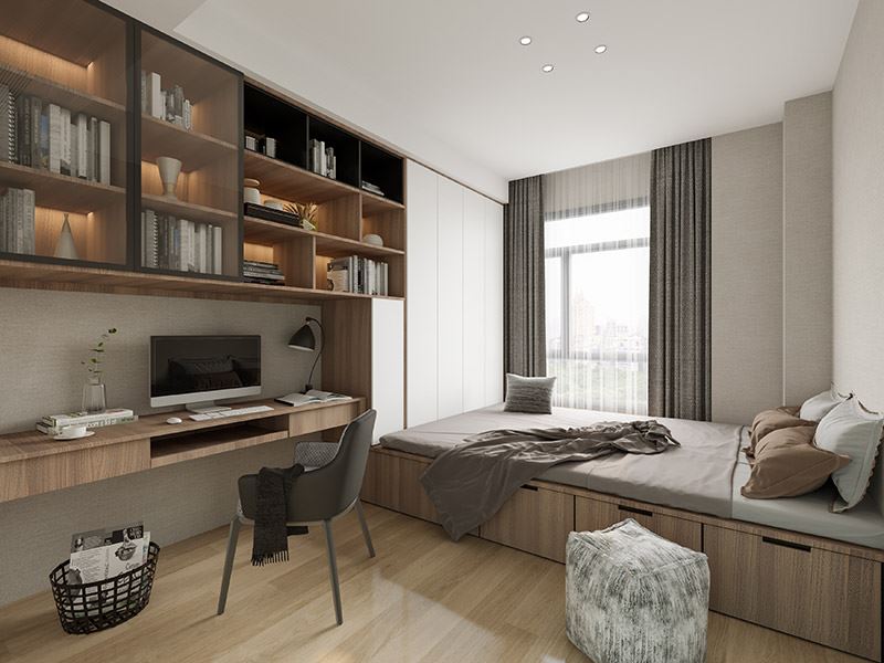 臺州市鑫磊·城市之星現(xiàn)代簡約風格三居室裝修案例