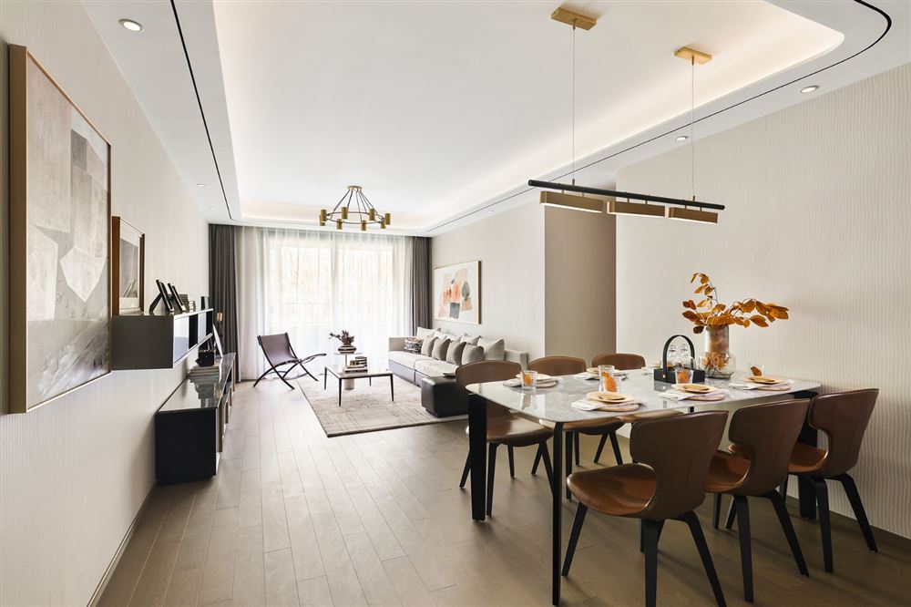 佛山市美的鷺湖森林度假區(qū)北歐風(fēng)格三居室裝修案例