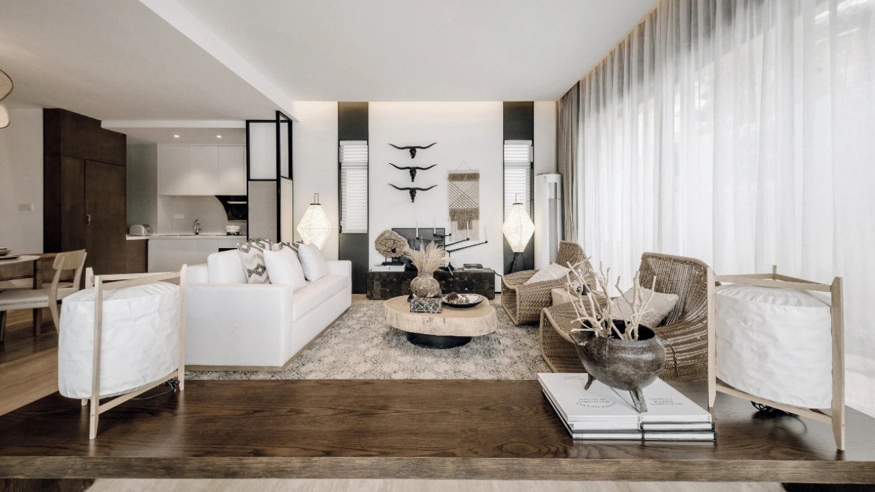 現(xiàn)代自然風格室內(nèi)家裝案例效果圖-客餐廳 現(xiàn)代自然風格室內(nèi)家裝案例效果圖-客餐廳