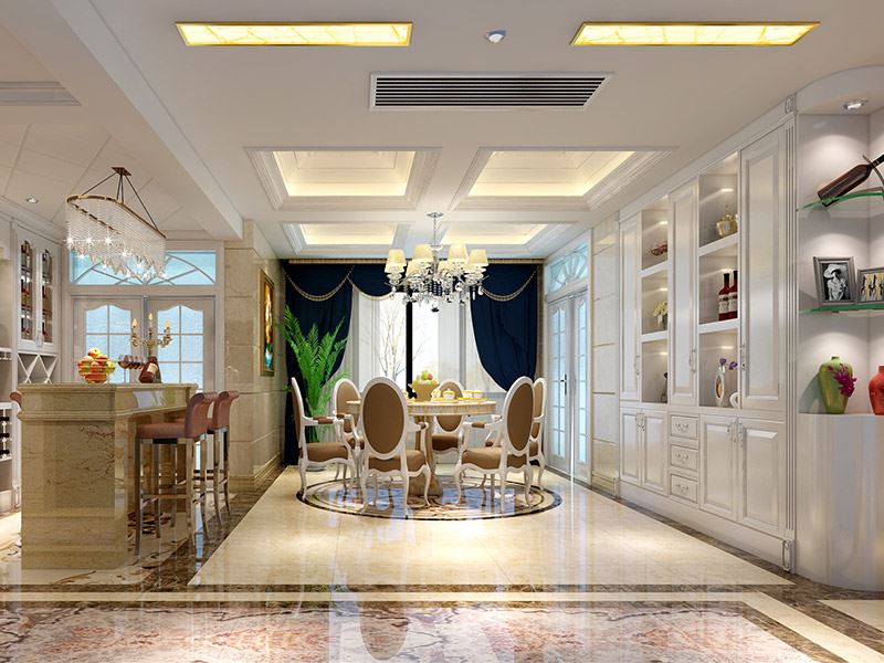 佛山市綠城桂語(yǔ)映月歐式風(fēng)格四居室裝修案例