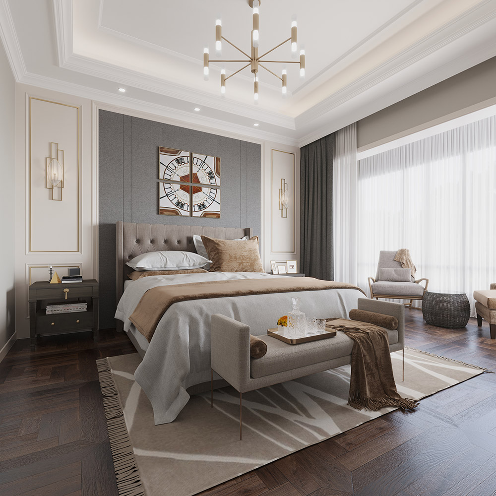 簡(jiǎn)美風(fēng)格室內(nèi)裝修效果圖-九溪墅四居140平米-臥室 簡(jiǎn)美風(fēng)格室內(nèi)裝修效果圖-九溪墅四居140平米-臥室