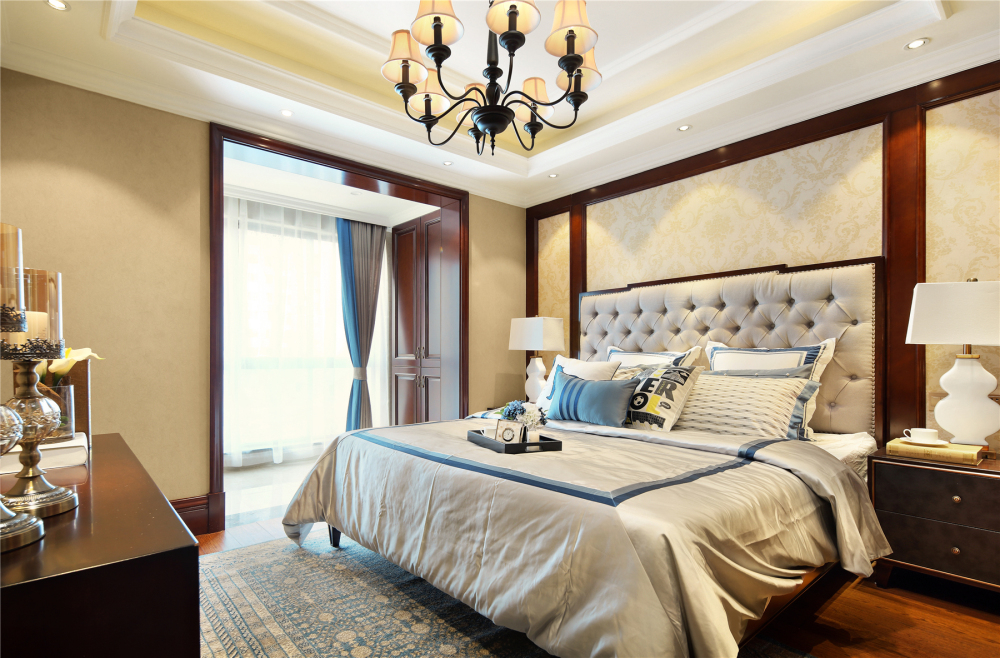 新古典風(fēng)格室內(nèi)家裝案例效果圖-主臥 新古典風(fēng)格室內(nèi)家裝案例效果圖-主臥