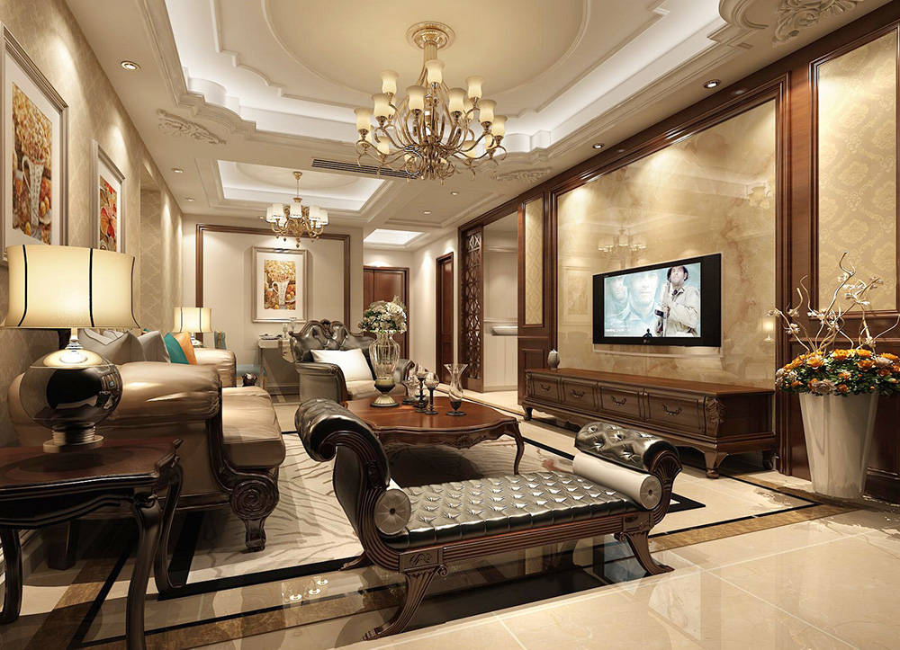 裝修公司歐式風格室內(nèi)裝修效果圖-客廳 裝修公司歐式風格室內(nèi)裝修效果圖-客廳