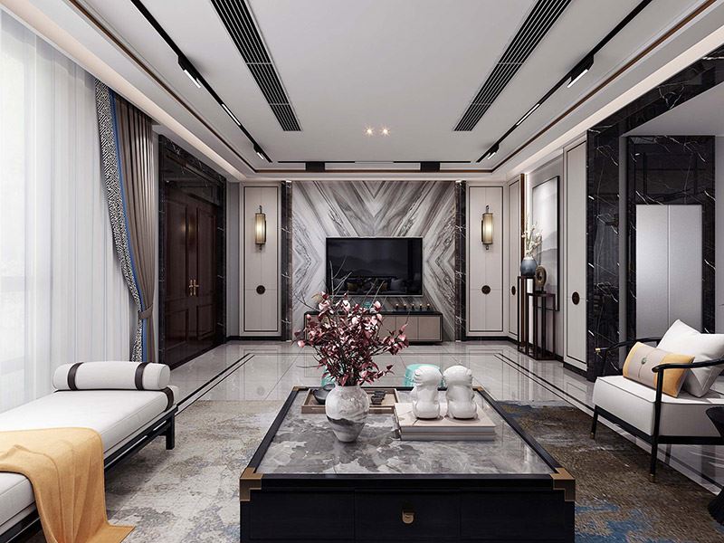 河源市雅居樂新地新中式風(fēng)格別墅裝修案例